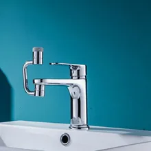  Rotating Faucet Extender Universal Large Angle Swivel Faucet Sink Face Wash Attachment With 2 Sprayer Modes Splash 