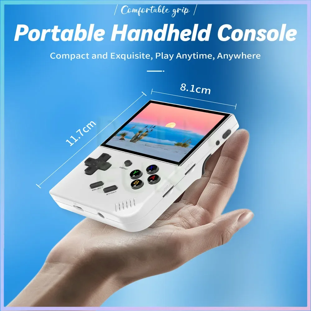 ANBERNIC-RG35XX Plusポータブルゲームコンソール,3.5インチ,ips 
