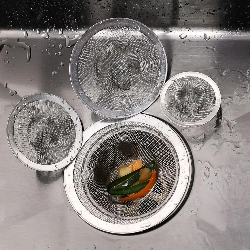 Stainless Steel Kitchen Sink Filter Mesh Strainer Filters Waste Hole Trap Strainers Stopper Bathroom Floor Drain Hair Catchers kitchen sink filter sink strainer sink filter kitchen sink strainer hair drain catcher
