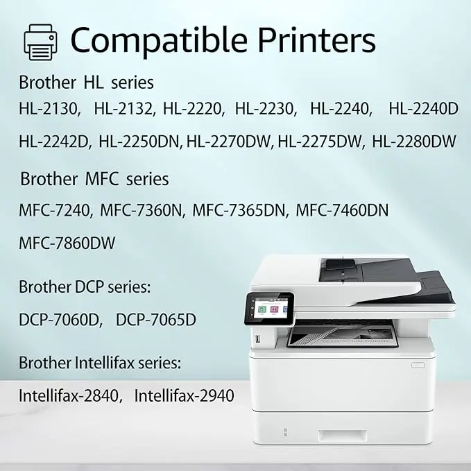 1 Pack TN450 Black Toner Cartridge Compatible for Brother TN-450 use with HL-2270DW HL-2280DW HL-2230 HL-2240 Laser Printer