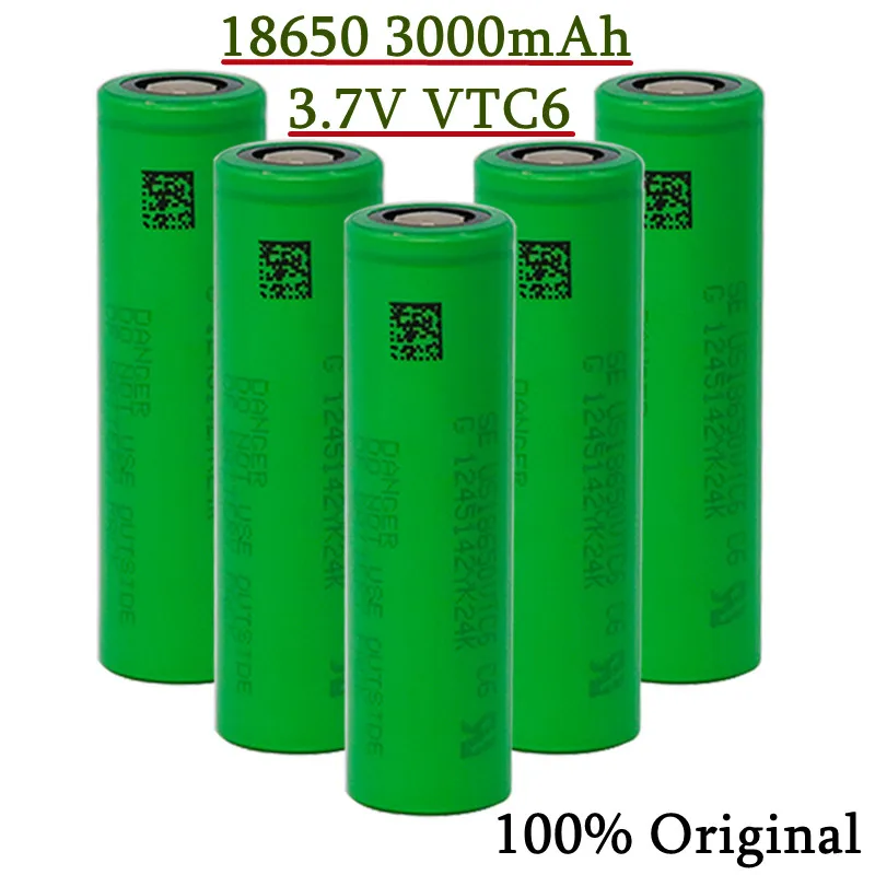 

18650 MAH 3000 V rechargeable lithium ion battery for vtc6 3.7V 3000 MAH battery for toys, tools, 1 to 5-piece set