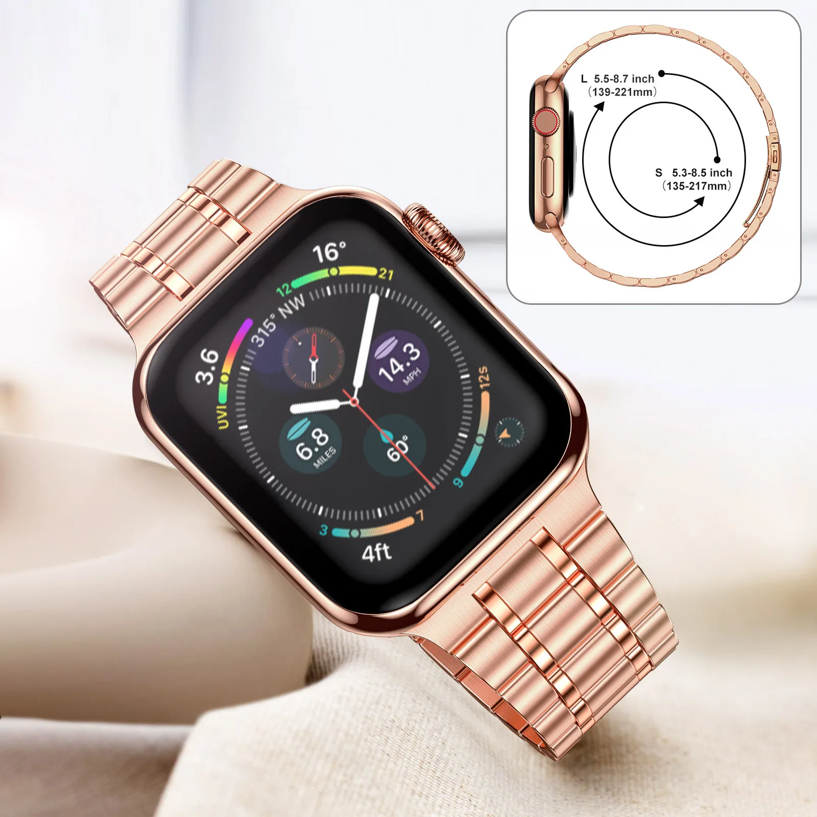 case+Strap for Apple watch Ultra band 44mm 40mm 45mm 41mm 42mm 38mm Metal Stainless Steel bracelet iWatch Series 3 5 6 SE 7 8