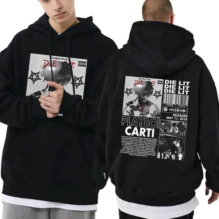 

Rapper Playboi Carti Graphic Hoodie Man Loose Oversized Hooded Sweatshirt Men Hip Hop Fashion Hoodies Unisex Harajuku Streetwear
