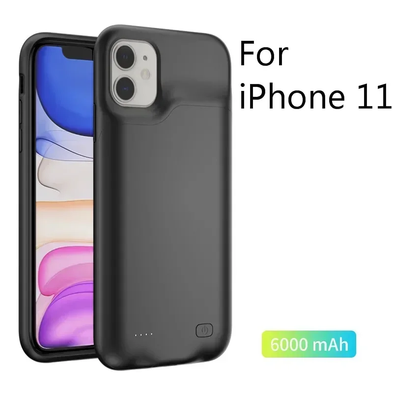 IPosible Coque Batterie IPhone XR 6800 MAh – Chargeur Portable Intégré Ultra-Puissant + Protection 360°