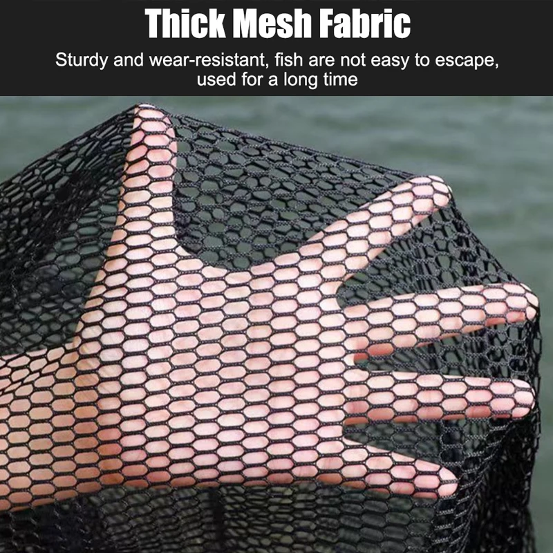 Drawstring Fishing Net Foldable Mesh Fish Net Bag for Small Fish Shrimp Crab Pouch Outdoor Fishing Accessories