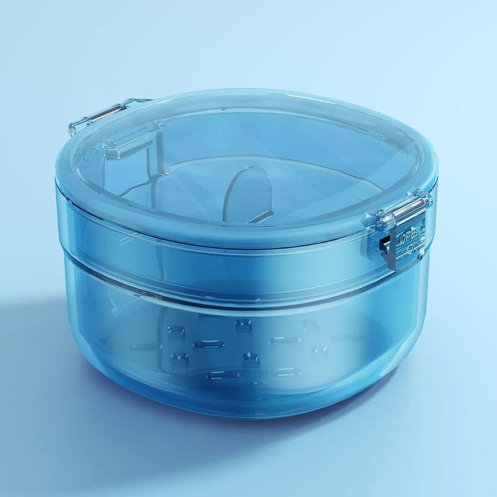 Transparent Soaking Cleaning Invisible Braces Box Large Capacity False Teeth Holder Dental Braces Box Sealed Portable