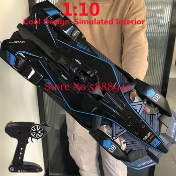 Auto Telecomandata ad Alta Velocità 1/10, 51CM, con Illuminazione LED, Regolazione delle Curve, Modello RC per Drift e Corse Sportive, Regalo per Bambini
