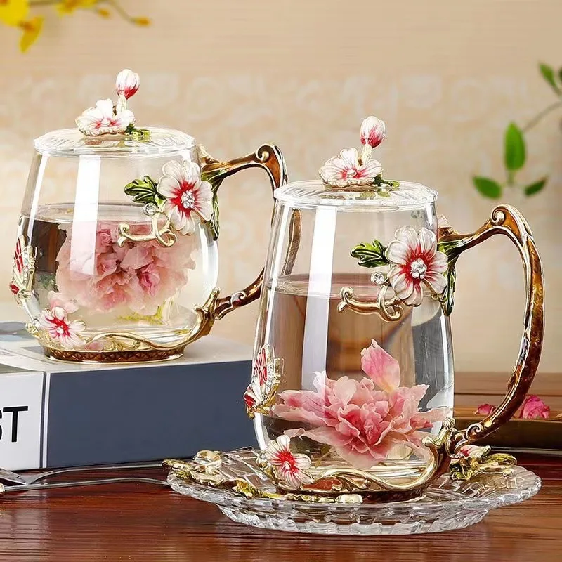 

Красочные чайные чашки, бытовые стеклянные чашки для воды, женские кофейные чашки, чашки для завтрака, молока, сока