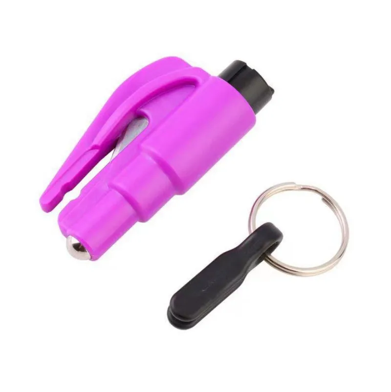 Mini Whistle Safety Hammer Car Emergency Rescue Kit Key Chain Knife Life Belt Cutter Broken Window Glass