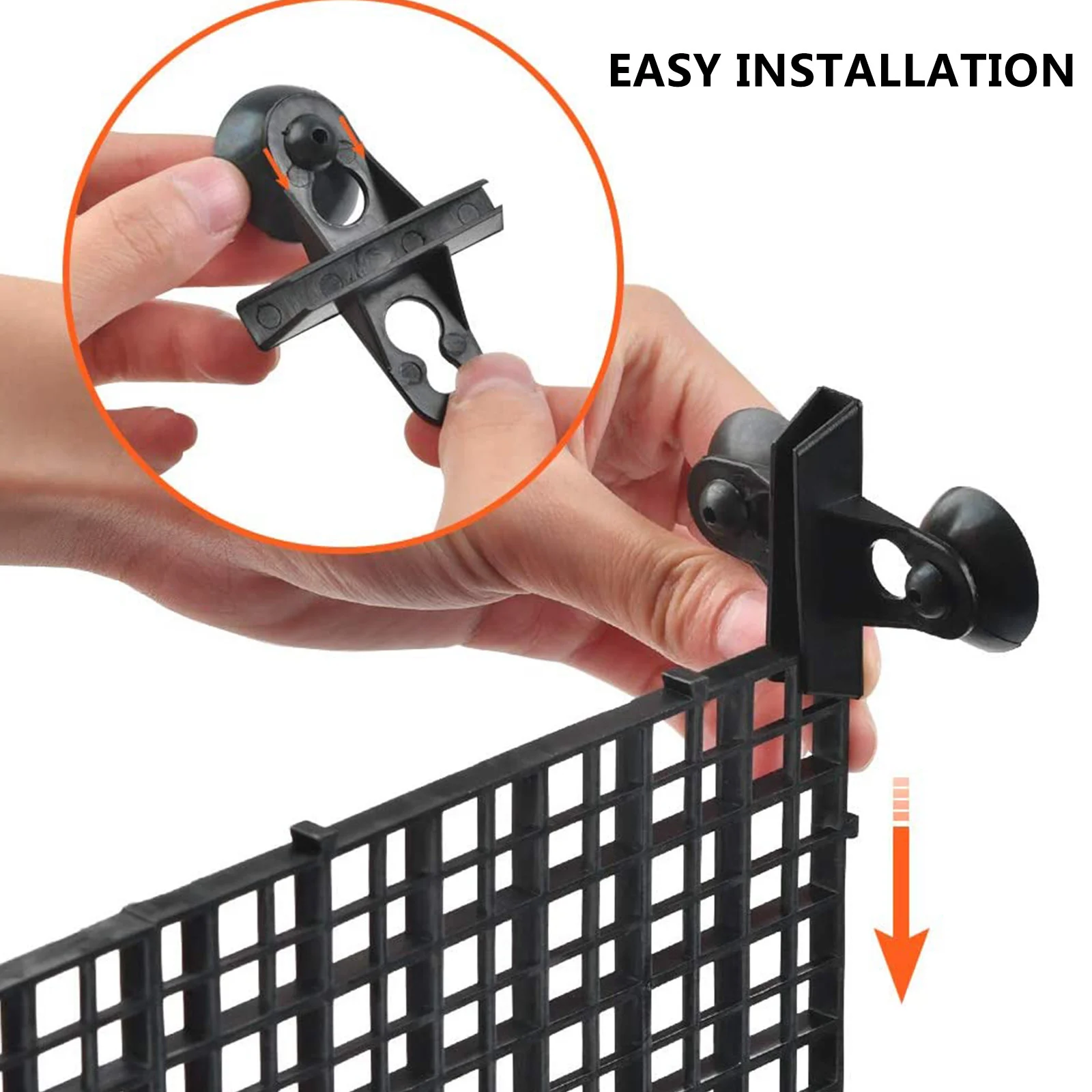 16Pcs Fish Tank Divider Aquarium Grid Separator Black Tray Crate Food Grade Plastic Pet Products Breeding Isolation Mixed Tank