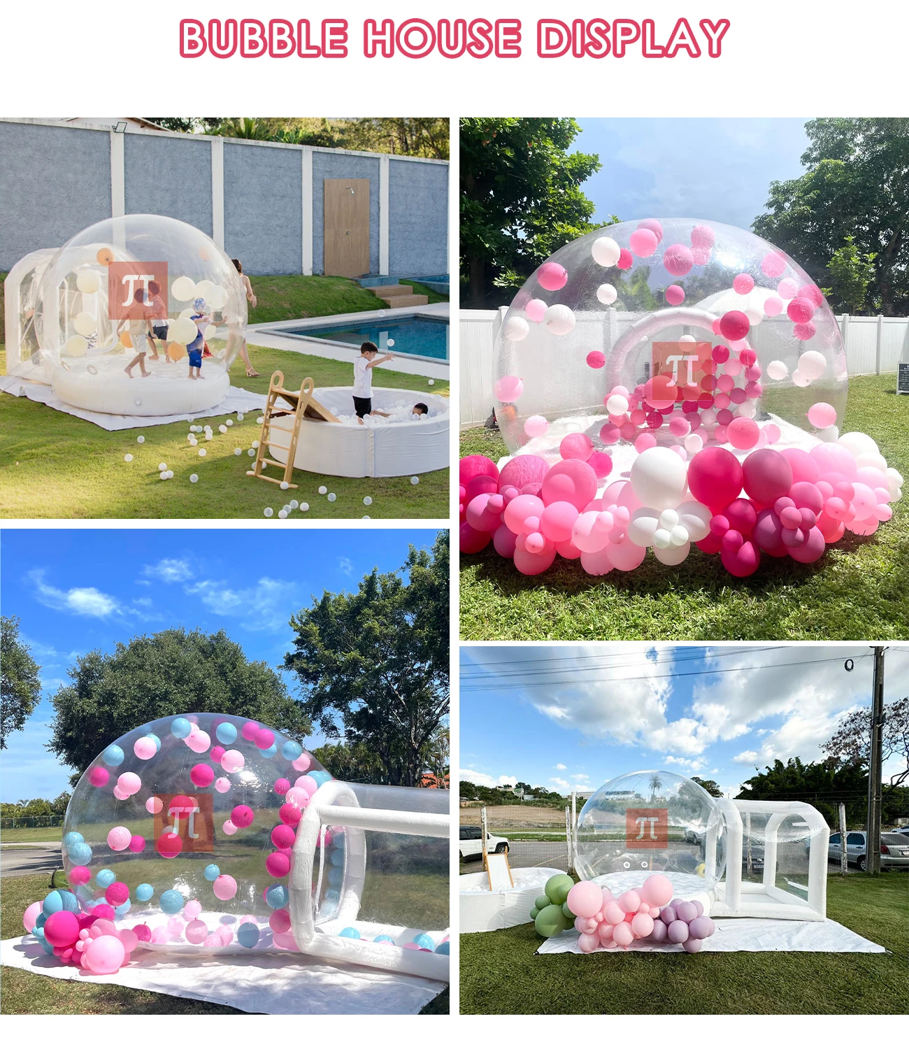 Gymboree Toys Outdoor camping inflatable round tent camping tent TPU viewing starry sky airplane transportation