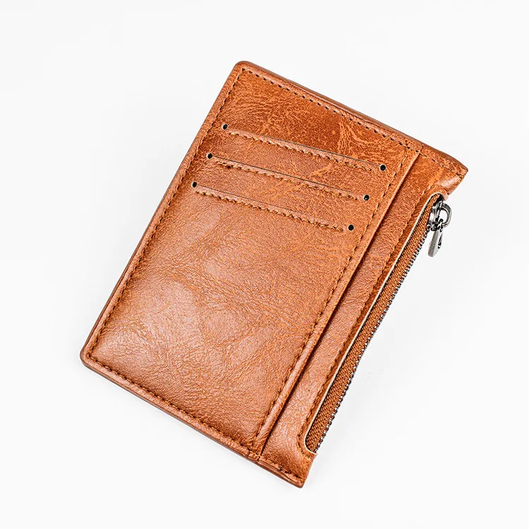 Slim PU Leather Wallet Card Holder with Multi-Card Slots