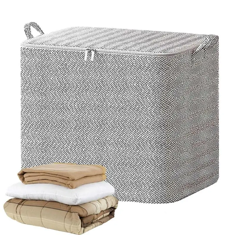 

Storage Box Basket Heavy-Duty Large Capacity Under Bed Storage Bag Moving Totes With Reinforced Handles Home Accessories