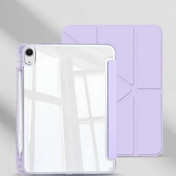 Transparent HD Case with Sleep/Wake Cover for Mi Pad 7 & 7 Pro 11.2 Inch (Purple)