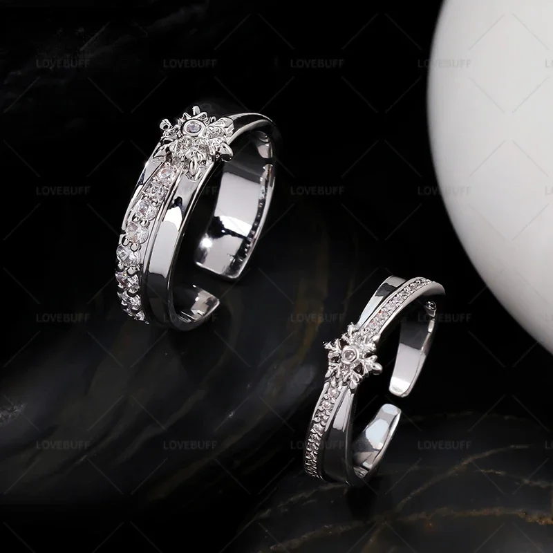 

Love and Deepspace Xavier Rafayel Zayne Rhinestones Open Ring Adjustable Rings for Cosplay Props Boy Girl Birthday Jewelry Gifts