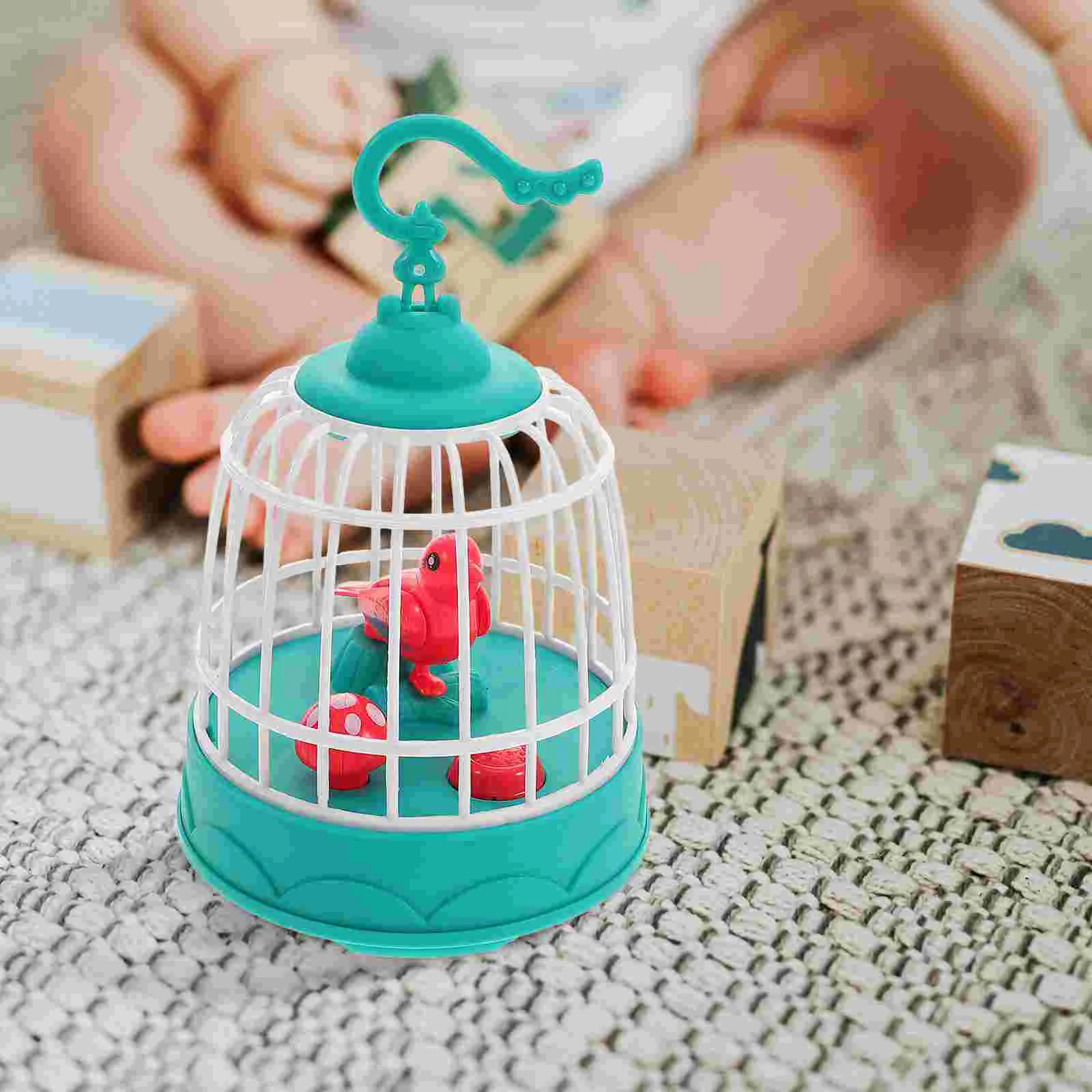 Bird Cage Toy Voice Control Audio-activated Birds Talking Parrot Kid Toys Simulation Whistling Plastic Child Parakeet 3