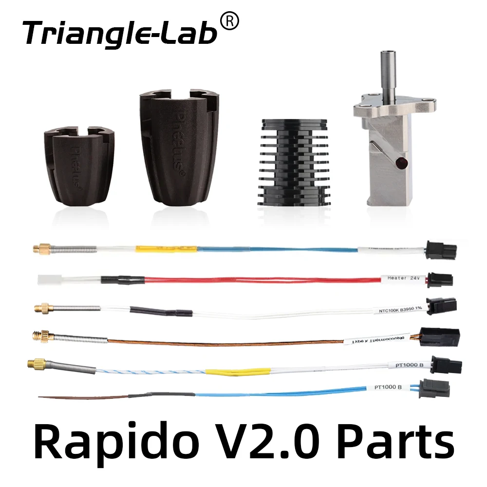 Trianglelab RAPIDO V2 Keramik-Heizkit HeatBlock K500 Thermoelement M4 104GT-2 100K 3950 PT1000 für Rapido V2.0 HOTEND
