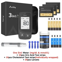 3 - in - 1 Multifunction Health Monitoring Kit for Cholesterol, Uric Acid, and Blood Glucose (Cho And UA Test Kit)