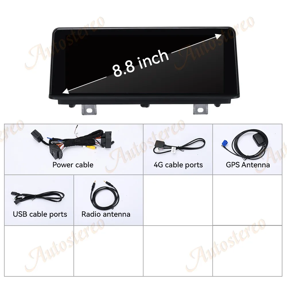 8.8 Android 14 ID9 Car Radio Carplay Screen For BMW 3 Series F30 F31 4 F32 F34 F