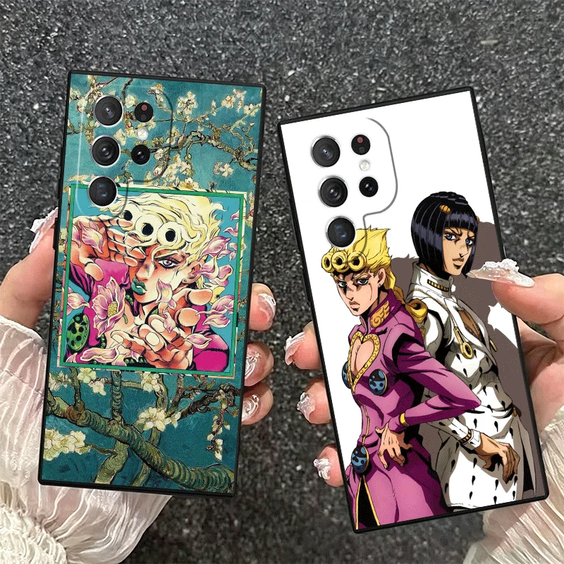 JoJo Adventure Giorno Giovanna Soft Black Phone Case