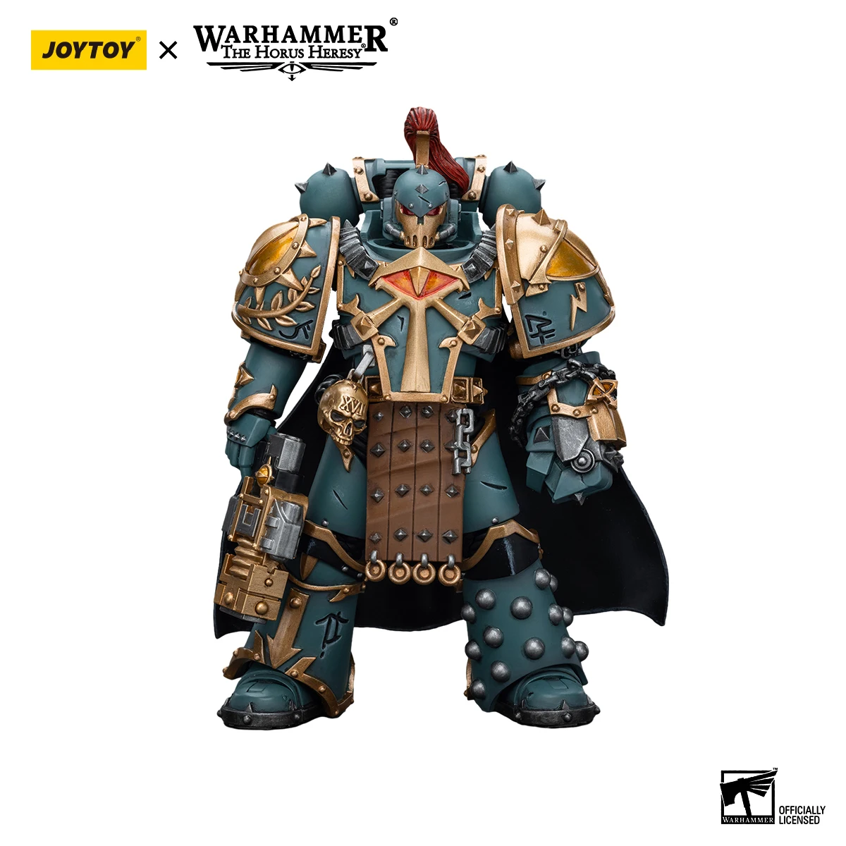 

JOYTOY Warhammer 40k 1/18 Action Figures Anime 12.4cm Sons of Horus Legion Praetor with Power Fist Collection Model Toys