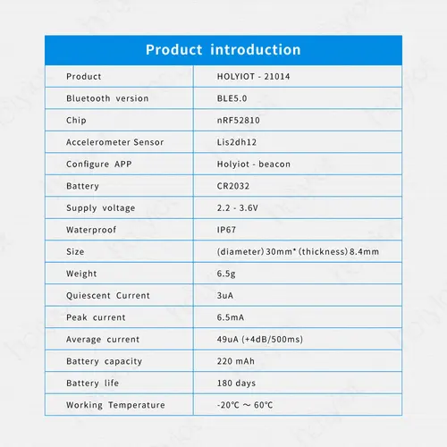 BLE 5.0 저전력 소비 블루투스 모듈, 실내 포지셔닝 ibeacon, NRF52810 비콘 태그, 가속도계 센서 포함 4
