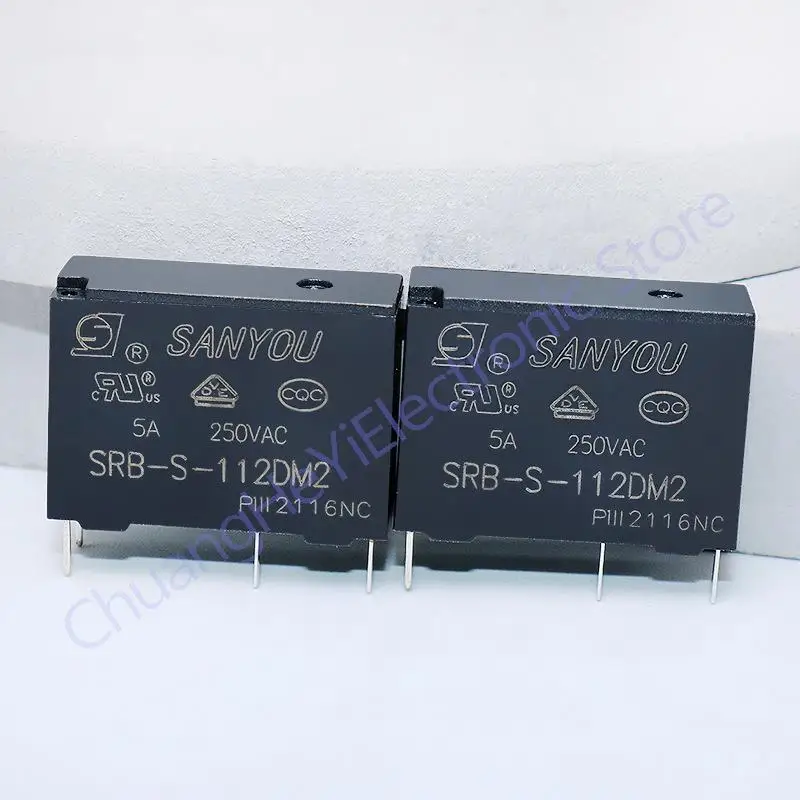 SANYOU 릴레이 SRB-S-105DM2 SRB-S-112DM2 4PIN 5V 12V 24VDC 5A250VAC 정상 열림 교체 세트 SRB-S-124DM2