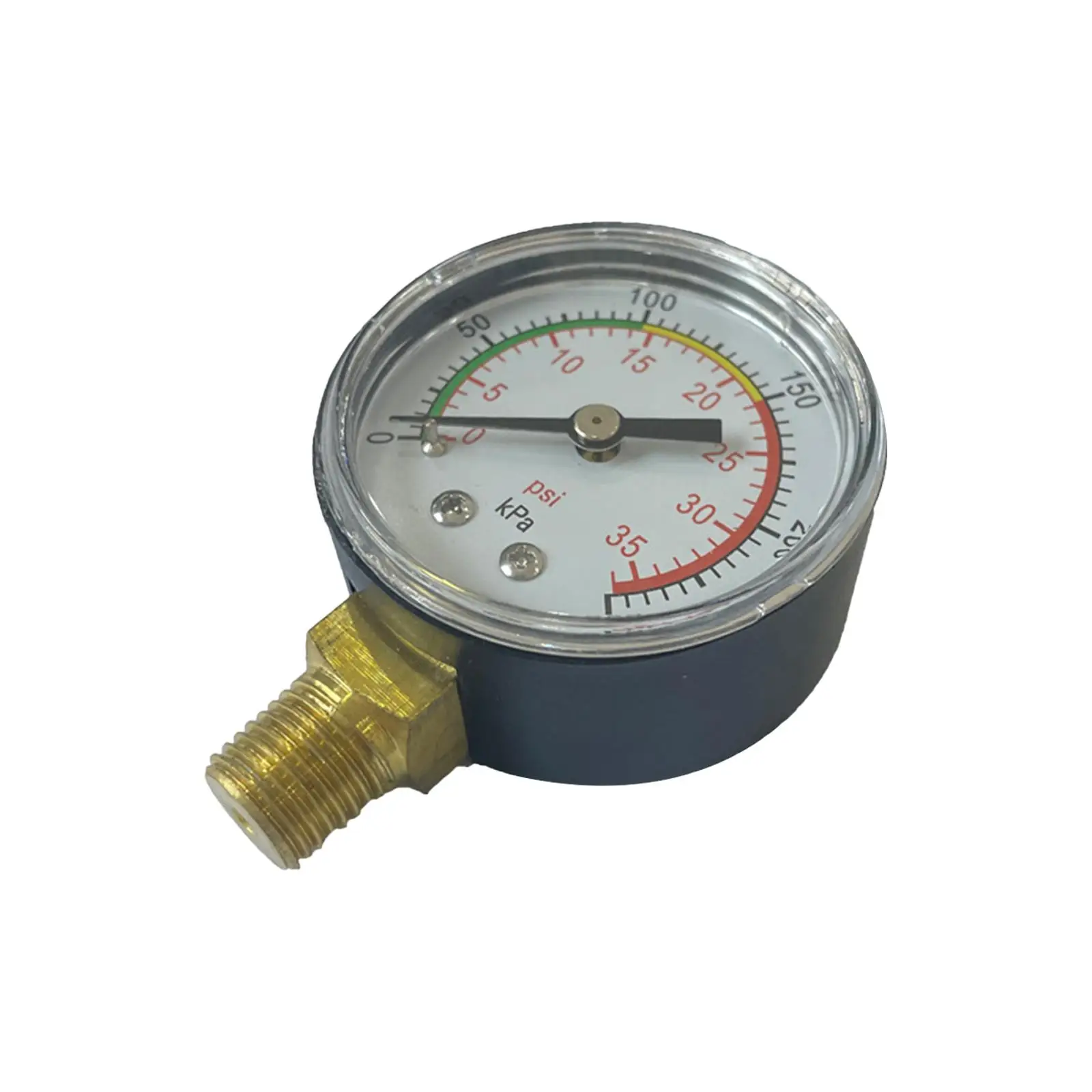 

Dual Scale Pressure Gauge Dual Scale Durable Bottom Mount Pool Sand Filter Pressure Gauge for Aquariums Hot Tubs Accessories