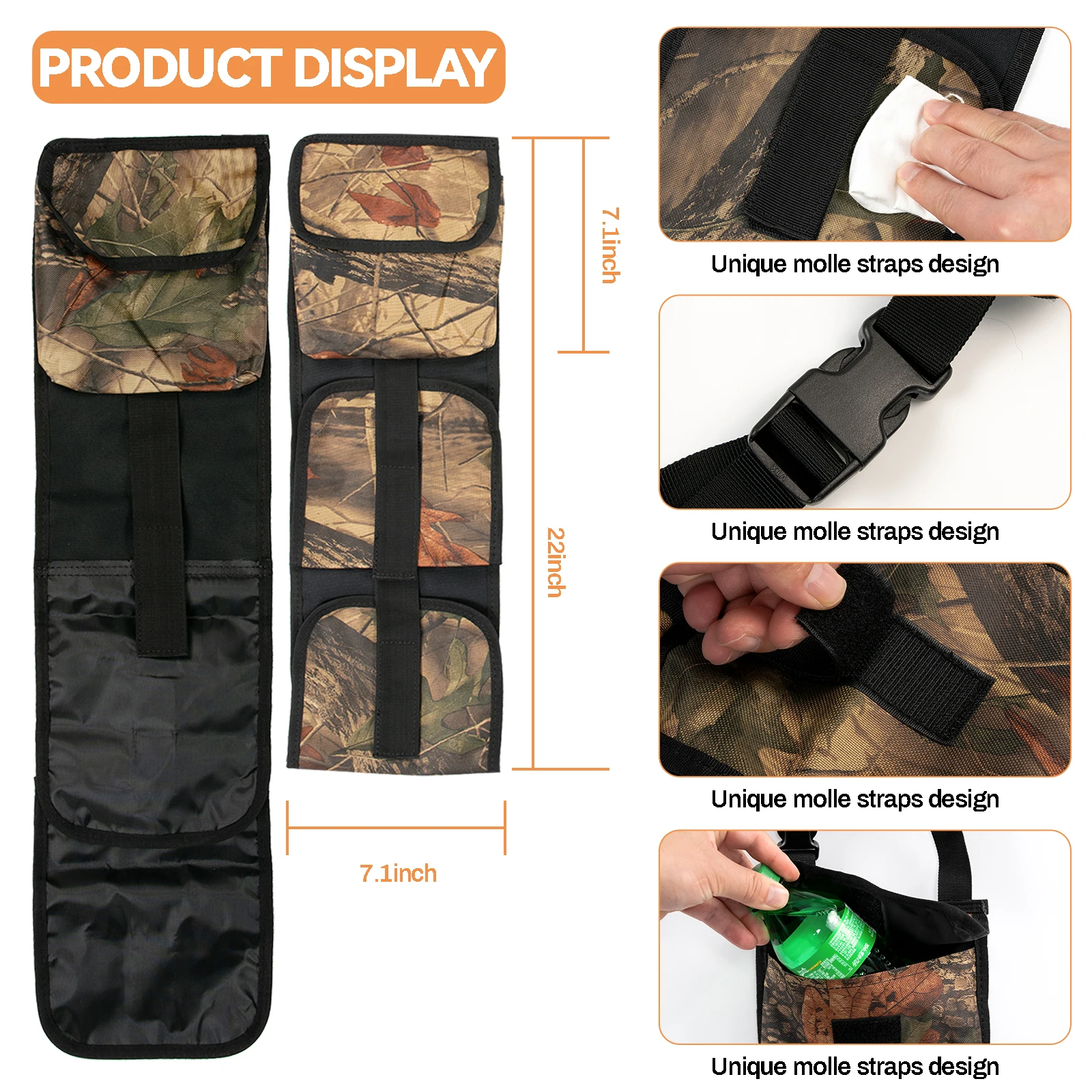 Taktische Sitz Zurück Gun Rack Gun Sling Tasche Camo Vordersitz Gun  Organizer Halter für Jagd Gewehre Schrotflinten