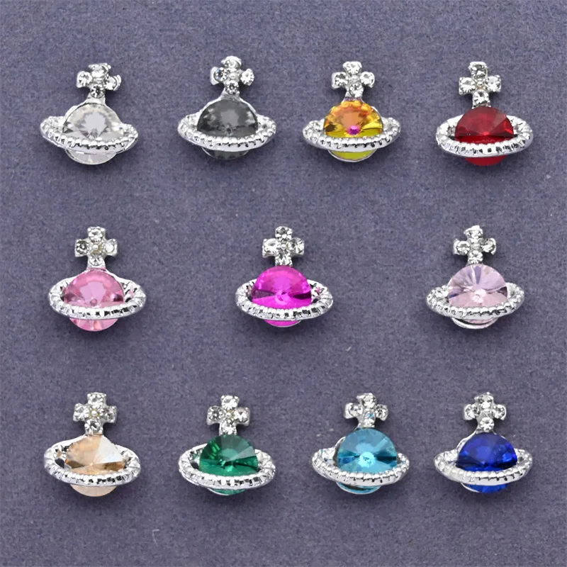 5pcs Luxury Nail Charms Diamond Multi Color Nail Parts