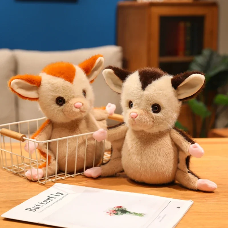 Hot 25cm Cute Sugar Glider Plush Toy Soft Flying Squirrel Kawaii Room Decor Cartoon Party Prop Funny Gift