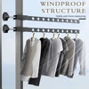 Metal No Punching Clothes Drying Rack Multi-Functional Stable Clothing Rod For Balcony Home 1