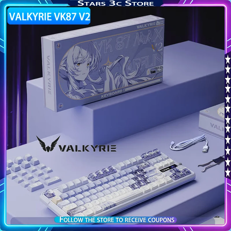 VALKYRIE VK87 V2 Max 기계식 키보드 다차원 조명 디자인 듀얼 8k..