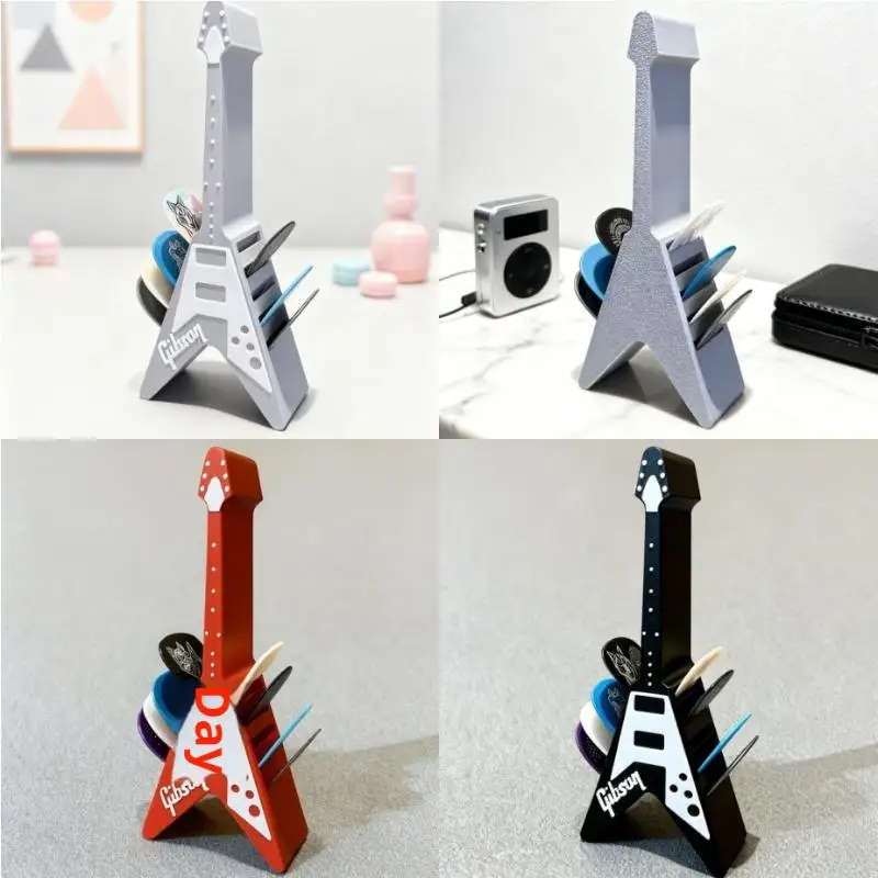 3D Printed Guitar Picks Holder Box Portable Organizer Display Case Compact Guitar Pick Storage Musicians Home Studio Travel