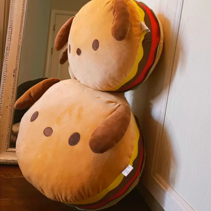 Adorable Hamburger Shape Plush Toy, Cute Dog Stuffed Animal for Kids, Soft Pillow Cushion Large Doll for Kid Birthday Gift