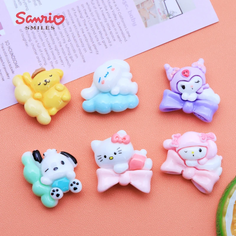 

10Pcs Kawaii DIY Accessories Hello Kittys Kuromi My Melody Cinnamoroll Anime Cute Phone Case Backpack Decoration Toys for Girls