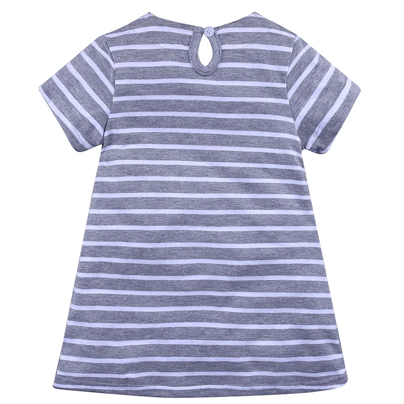 Kids Girls Clothing Summer Little Girl Dress Cute Short Sleeve Cartoon T-Shirt Children Casual Catton Dresses 1-6Years