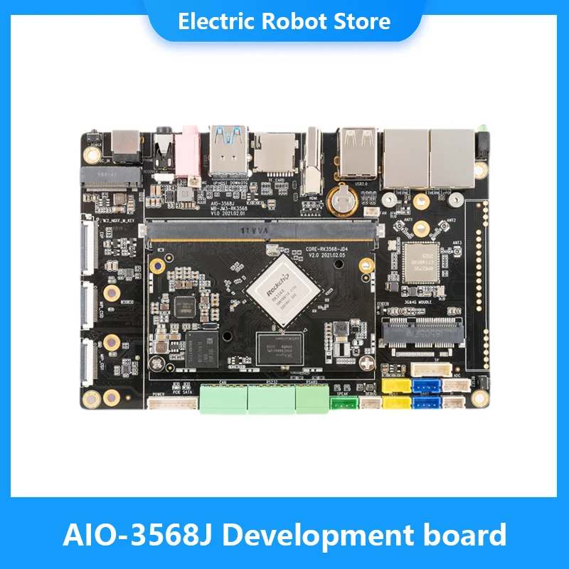 Rockchip RK3568 ھ  Core-3568J   4GB + 32GB  ھ  AI WiFi 6 SBC IOT Ʈ NVR