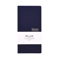 Elegant Self - Filling Weekly Planner Notebook - Creative Daily Schedule with Timeline - Weekly Plan (Blue)
