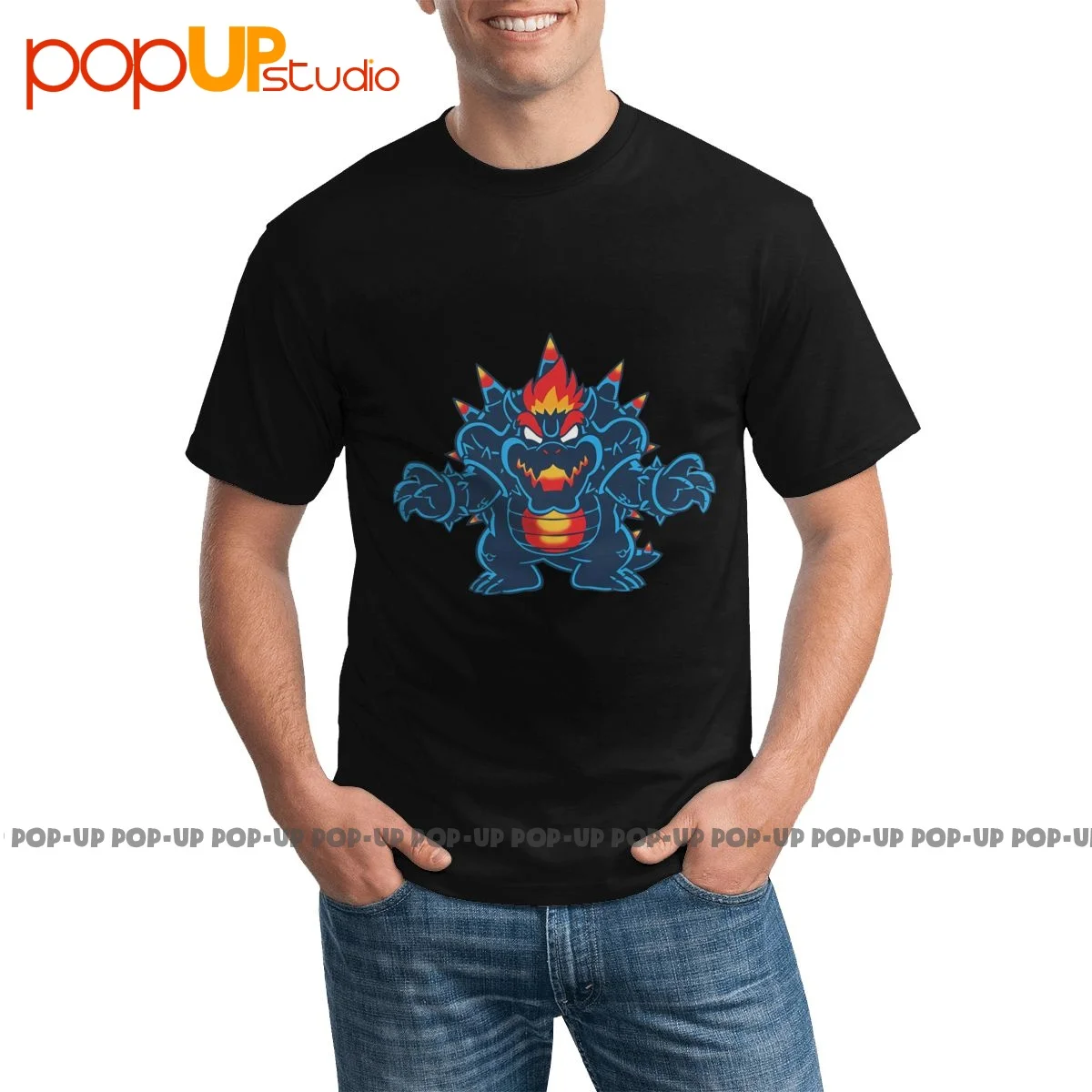 Rare Fandom Fury Bowser T-Shirt Retro Classic Hot Selling Tee Shirt