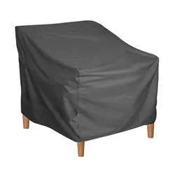 Sun - Resistant Water - Resistant Outdoor Patio Chair Cover with Adjustable Strap (Black)