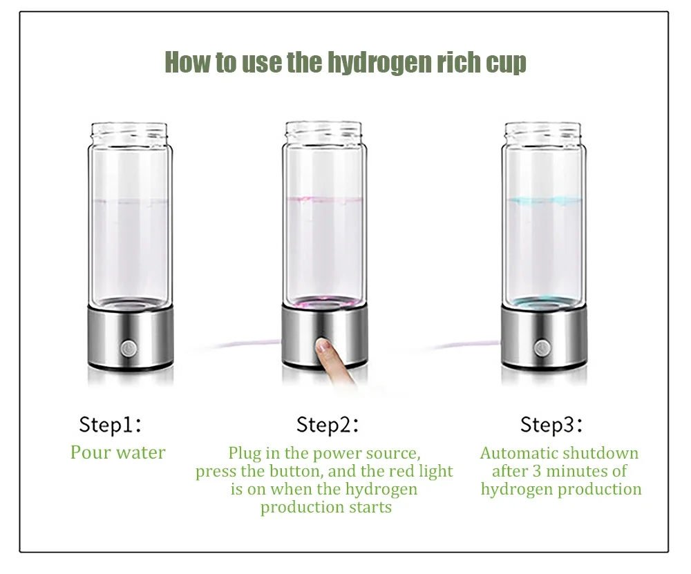 Hydrogen Water Generator Rechargeable Portable