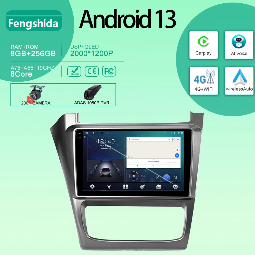 Auto Per Volkswagen Fox Crossfox Spacecross 2010 - 2019 Android Auto Head Unit Lettore Multimediale Navigazione Carplay No 2Din Dvd