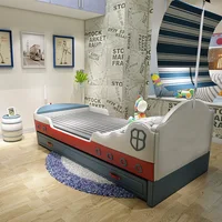 أوروبا الديكور سرير أطفال إطار خشبي السلامة واحدة الحديثة نمط طفل سرير الأولاد تصميم كاما Infantil الأثاث للمنزل 4