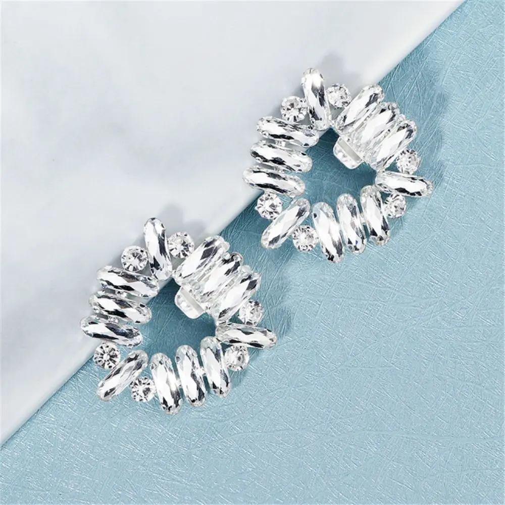 2 stücke High Heel Frauen Braut Dekoration Strass Schuh Clip Hochzeit Schuhe Glänzende Dekorative Clips Seide Blume Charme Schnalle – Detail 13