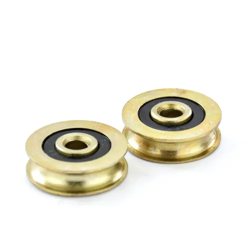 Grooved Bearing U Concave Wheel 6mm Wire Rope Guide Wheel Suspension Support Pulley Cross Line Fixed Pulley 6.4*28.5*8