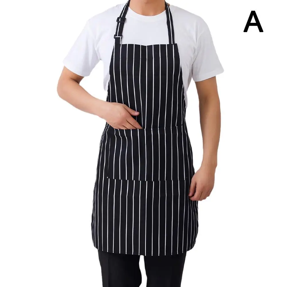 1pc Einstellbare Erwachsene Schürze Gestreiften Restaurant Koch Schürze Outdoor Camping Picknick Küche Koch Schürzen Küche Liefert – Detail 8