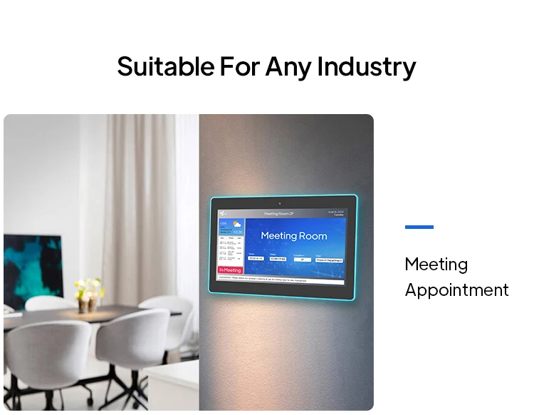 10.1 Inch Android POE Tablet Wall Mount Touch Screen Display With LED Light for