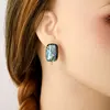 Boho Golden Teardrop Rectangle Round Abalone Shells Stainless Steel Earrings Large Square Peacock Dangle Drop Earrings Jewelry 6