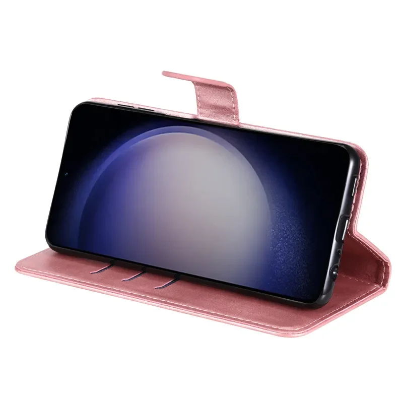 Luxury Flip Magnetic Leather Wallet Case with Zipper Card Slot